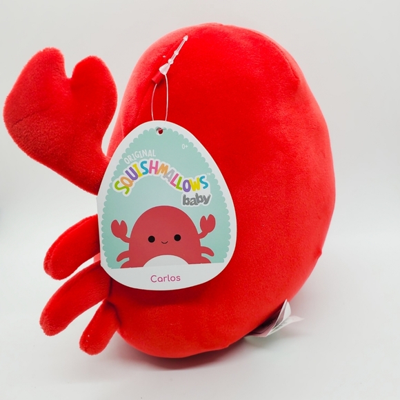 8" Squishmallow baby Carlos the Crab plush Kellytoy Stuffed Animal - Picture 4 of 5